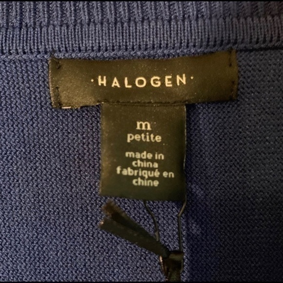 Halogen Detachable Sleeve Sweater Blue Medium - Picture 5 of 8